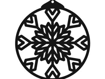 Intra απο ξύλο plywood 3mm-4mm πάχος - Λεπτομερές μοτίβο νιφάδας χιονιού για σκουλαρίκια κομμένα με λέιζερ Δίασταση 3x3 cm INTRAFABR-28938753 - Image 1