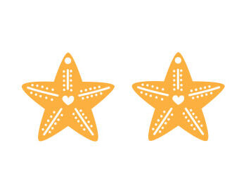 Intra απο ξύλο plywood 3mm-4mm πάχος - Αναλυτικά αστερίας για σκουλαρίκια κοπής με λέιζερ Δίασταση 3x3 cm INTRAFABR-28896090 - Image 1