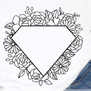 Intra απο ξύλο plywood 3mm-4mm πάχος - Diamond Floral Frame Δίασταση 20x25 cm INTRAFABR-117720718 - Image 3