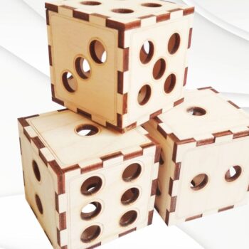 Intra απο ξύλο plywood 3mm-4mm πάχος - Σχέδιο κοπής με λέιζερ ζαριών.   DXF. Δίασταση 50x50 cm INTRAFABR-39325396 - Image 2