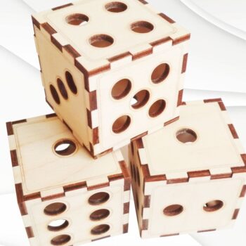 Intra απο ξύλο plywood 3mm-4mm πάχος - Σχέδιο κοπής με λέιζερ ζαριών.   DXF. Δίασταση 50x50 cm INTRAFABR-39325396 - Image 3