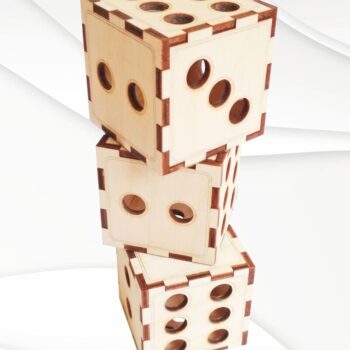 Intra απο ξύλο plywood 3mm-4mm πάχος - Σχέδιο κοπής με λέιζερ ζαριών.   DXF. Δίασταση 50x50 cm INTRAFABR-39325396 - Image 4