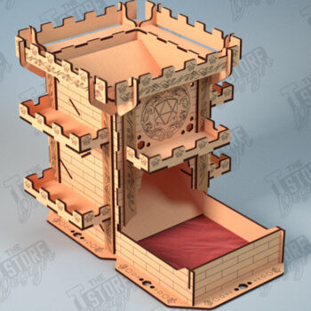 Intra απο ξύλο plywood 3mm-4mm πάχος - Πύργος Ζαριών | Επιτραπέζιο παιχνίδι | Παιχνίδι με ζάρια |DND Δίασταση 15x15 cm INTRAFABR-118475860 - Image 1