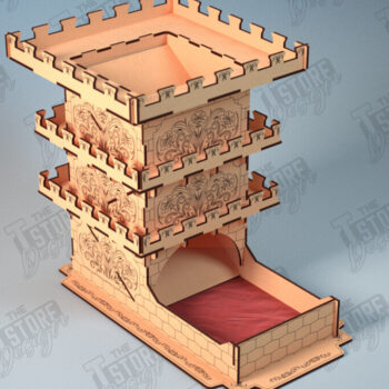 Intra απο ξύλο plywood 3mm-4mm πάχος - Πύργος Ζαριών | Επιτραπέζιο παιχνίδι | Παιχνίδι με ζάρια |DND Δίασταση 15x15 cm INTRAFABR-118475872 - Image 1