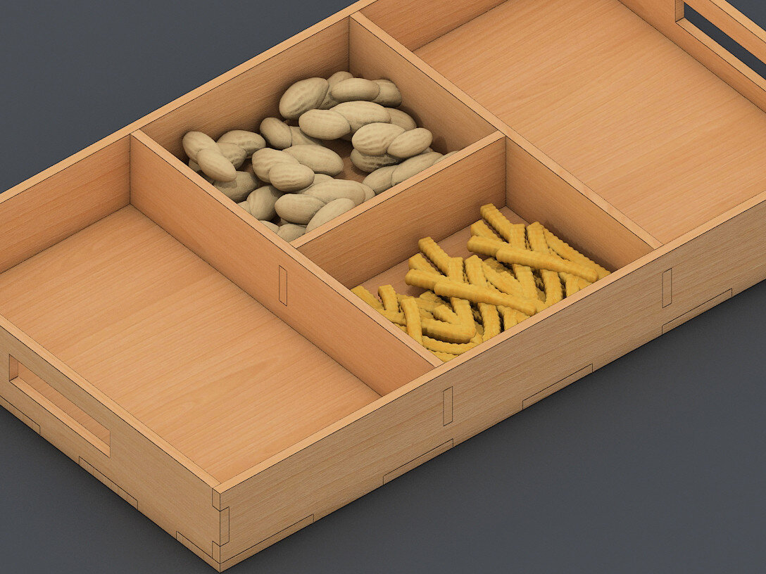 Intra απο ξύλο plywood 3mm-4mm πάχος - Διαφορετικά αρχεία  κοπής με λέιζερ με παχύ δίσκο Δίασταση 30x20 cm INTRAFABR-60981841