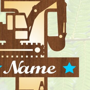 Intra απο ξύλο plywood 3mm-4mm πάχος - Digger Capital Monogram Letter a  Δίασταση 30x20 cm INTRAFABR-72627276 - Image 3