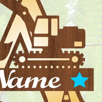 Intra απο ξύλο plywood 3mm-4mm πάχος - Digger Capital Monogram Letter a Δίασταση 30x20 cm INTRAFABR-72627114 - Image 3