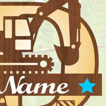 Intra απο ξύλο plywood 3mm-4mm πάχος - Digger Capital Monogram Letter D  Δίασταση 30x20 cm INTRAFABR-72627178 - Image 3