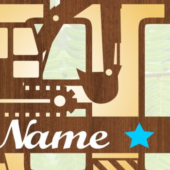 Intra απο ξύλο plywood 3mm-4mm πάχος - Digger Capital Monogram Letter H Δίασταση 30x20 cm INTRAFABR-72627254 - Image 3