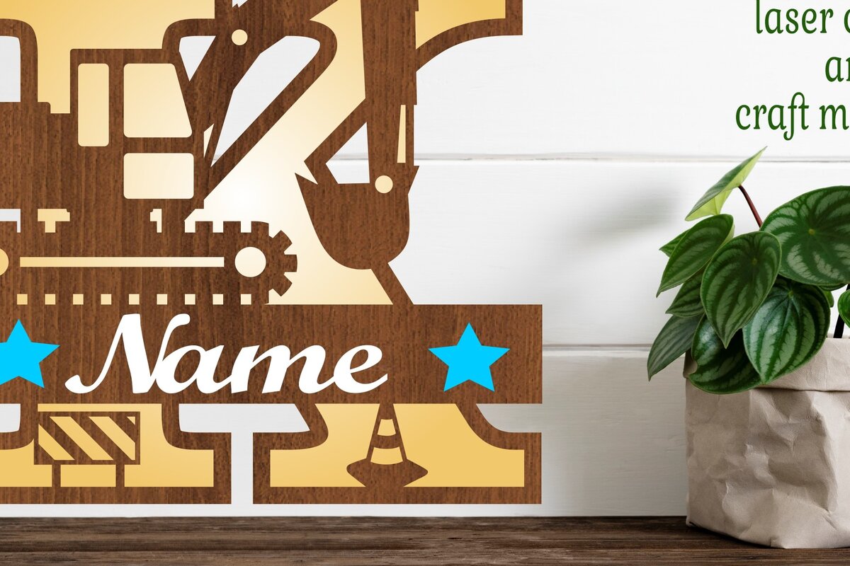 Intra απο ξύλο plywood 3mm-4mm πάχος - Digger Capital Monogram Letter K  Δίασταση 30x20 cm INTRAFABR-72627318