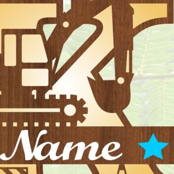 Intra απο ξύλο plywood 3mm-4mm πάχος - Digger Capital Monogram Letter K Δίασταση 30x20 cm INTRAFABR-72627318 - Image 3