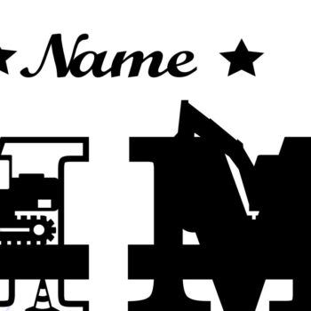 Intra απο ξύλο plywood 3mm-4mm πάχος - Digger κεφαλαίο μονόγραμμα Γράμμα M Δίασταση 30x20 cm INTRAFABR-72627368 - Image 3