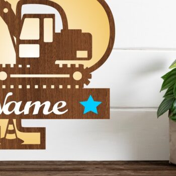 Intra απο ξύλο plywood 3mm-4mm πάχος - Digger Capital Monogram Letter P  Δίασταση 30x20 cm INTRAFABR-72627475 - Image 1