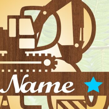 Intra απο ξύλο plywood 3mm-4mm πάχος - Digger Capital Monogram Letter R  Δίασταση 30x20 cm INTRAFABR-72627516 - Image 3