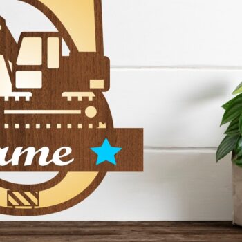 Intra απο ξύλο plywood 3mm-4mm πάχος - Digger Capital Monogram Letter S Δίασταση 30x20 cm INTRAFABR-72627542 - Image 1