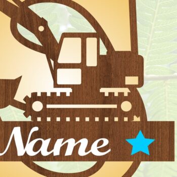 Intra απο ξύλο plywood 3mm-4mm πάχος - Digger Capital Monogram Letter S Δίασταση 30x20 cm INTRAFABR-72627542 - Image 3