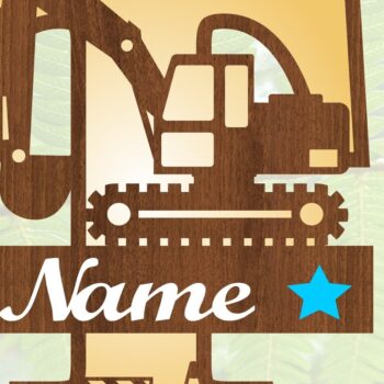 Intra απο ξύλο plywood 3mm-4mm πάχος - Digger Capital Monogram Letter T Δίασταση 30x20 cm INTRAFABR-72627571 - Image 3