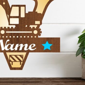 Intra απο ξύλο plywood 3mm-4mm πάχος - Digger Capital Monogram Letter V  Δίασταση 30x20 cm INTRAFABR-72627634 - Image 1