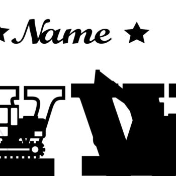 Intra απο ξύλο plywood 3mm-4mm πάχος - Digger Capital Monogram Letter W  Δίασταση 30x20 cm INTRAFABR-72627680 - Image 2