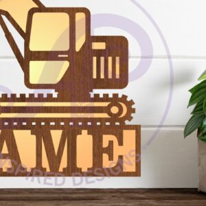 Intra απο ξύλο plywood 3mm-4mm πάχος - Πινακίδα ονόματος οχήματος κατασκευής Digger Δίασταση 30x20 cm INTRAFABR-94939239