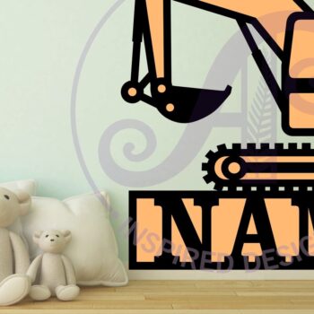 Intra απο ξύλο plywood 3mm-4mm πάχος - Πινακίδα ονόματος οχήματος κατασκευής Digger Δίασταση 30x20 cm INTRAFABR-94939239 - Image 2