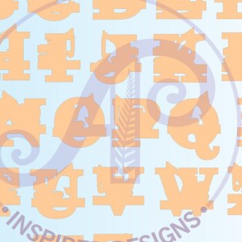 Intra απο ξύλο plywood 3mm-4mm πάχος - Digger Monogram Letter  3 Layers Δίασταση 30x20 cm INTRAFABR-67077051 - Image 4