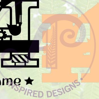 Intra απο ξύλο plywood 3mm-4mm πάχος - Digger Monogram Letter  3 Layers Δίασταση 30x20 cm INTRAFABR-67077051 - Image 5