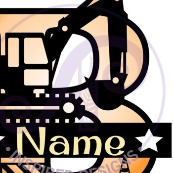 Intra απο ξύλο plywood 3mm-4mm πάχος - Digger Monogram Letter  3 Layers Δίασταση 30x20 cm INTRAFABR-67077051 - Image 6