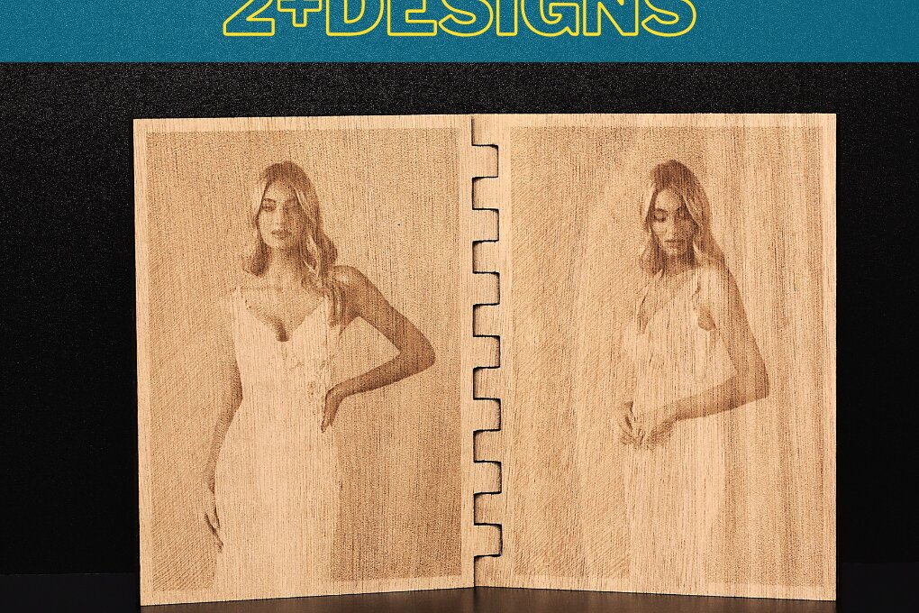 Intra απο ξύλο plywood 3mm-4mm πάχος - Πρότυπα κορνίζας ψηφιακών μεντεσέδων Δίασταση 20x25 cm INTRAFABR-119003457