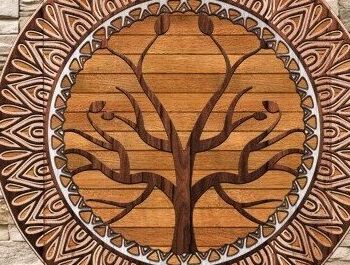 Intra απο ξύλο plywood 3mm-4mm πάχος - Digital Multilayer Craft Tree Δίασταση 20x20 cm INTRAFABR-33029090 - Image 1