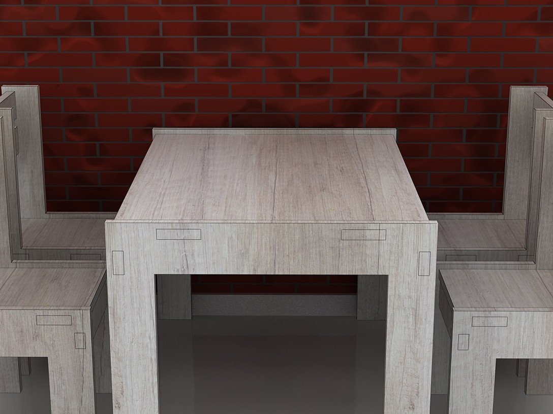 Intra απο ξύλο plywood 3mm-4mm πάχος - Σετ καρέκλας τραπεζαρίας  Glowforge Cut Δίασταση 30x20 cm INTRAFABR-38584632