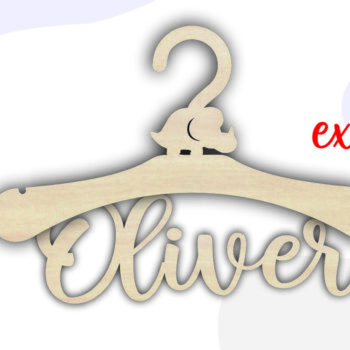 Intra απο ξύλο plywood 3mm-4mm πάχος - Dino Baby Hangers , Κρεμάστρα Laser Cut Δίασταση 20x20 cm INTRAFABR-60310299 - Image 2