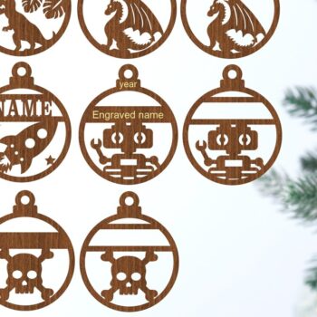 Intra απο ξύλο plywood 3mm-4mm πάχος - Dino, Dragon, Rocket, Robot Skull Decos Δίασταση 6x6 cm INTRAFABR-77129054 - Image 2