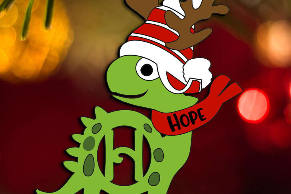 Intra απο ξύλο plywood 3mm-4mm πάχος - Dino Letter H Χριστουγεννιάτικο στολίδι διακοπές Δίασταση 6x6 cm INTRAFABR-111612602