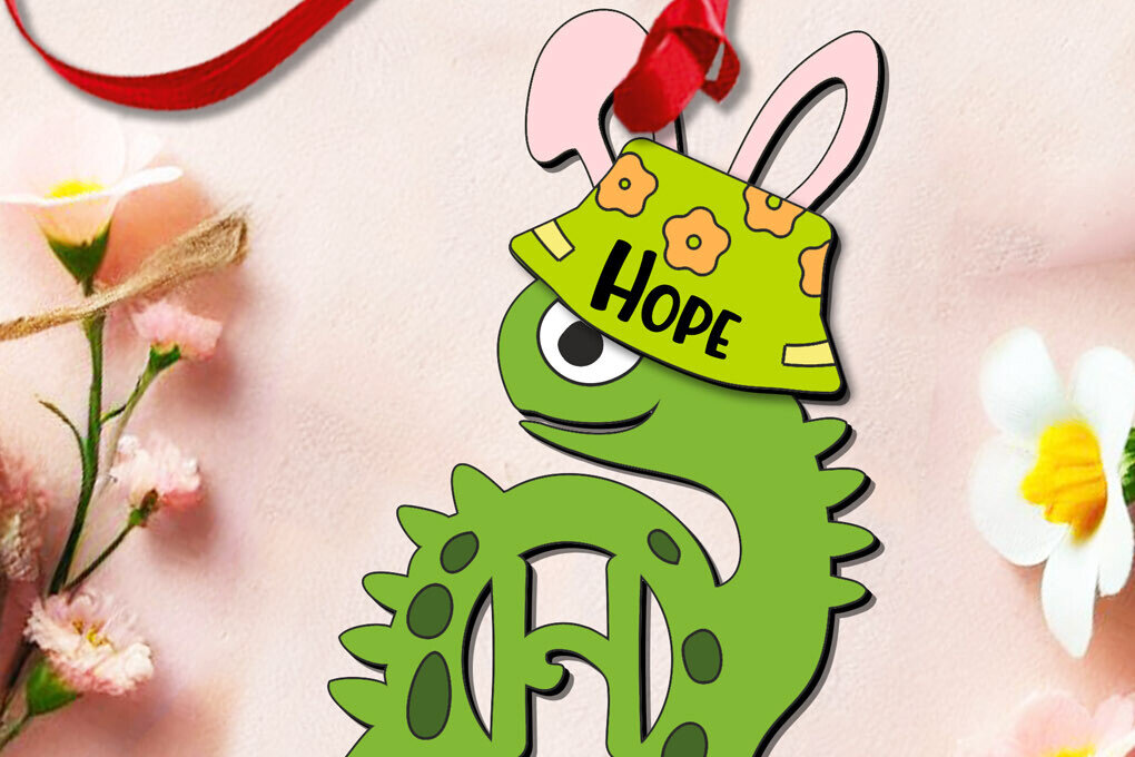 Intra απο ξύλο plywood 3mm-4mm πάχος - Dino Letter H Πασχαλινή Κρεμάστρα  Δίασταση 6x6 cm INTRAFABR-112217758