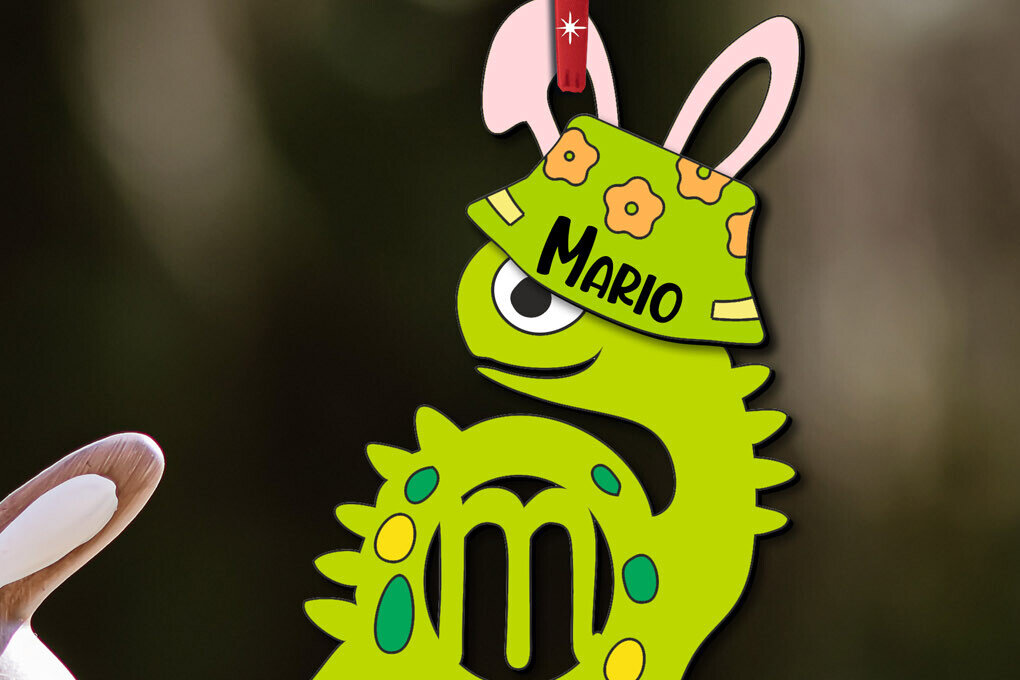 Intra απο ξύλο plywood 3mm-4mm πάχος - Dino Letter M Πασχαλινή Κρεμάστρα  Δίασταση 6x6 cm INTRAFABR-112234011