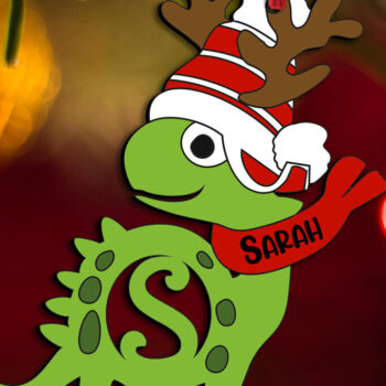 Intra απο ξύλο plywood 3mm-4mm πάχος - Χριστουγεννιάτικο στολίδι Dino Letter S Δίασταση 6x6 cm INTRAFABR-111730982 - Image 2