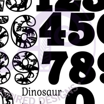 Intra απο ξύλο plywood 3mm-4mm πάχος - Dino Number Two Layer Επιγραφή Cut Δίασταση 30x20 cm INTRAFABR-89150940 - Image 2