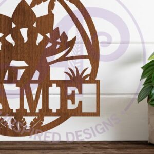 Intra απο ξύλο plywood 3mm-4mm πάχος - Σήμα ονόματος Dino Stegosaurus  Laser Cut Δίασταση 30x20 cm INTRAFABR-99848395