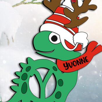 Intra απο ξύλο plywood 3mm-4mm πάχος - Dino Y Letter Χριστουγεννιάτικο δώρο Δίασταση 6x6 cm INTRAFABR-111730320 - Image 2