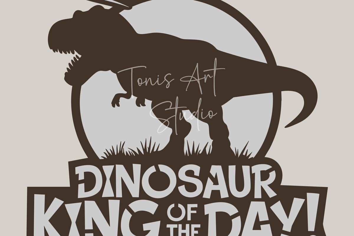 Intra απο ξύλο plywood 3mm-4mm πάχος - Dinosaur Birthday Cake Topper , T Rex Δίασταση 40x50 cm INTRAFABR-117251999