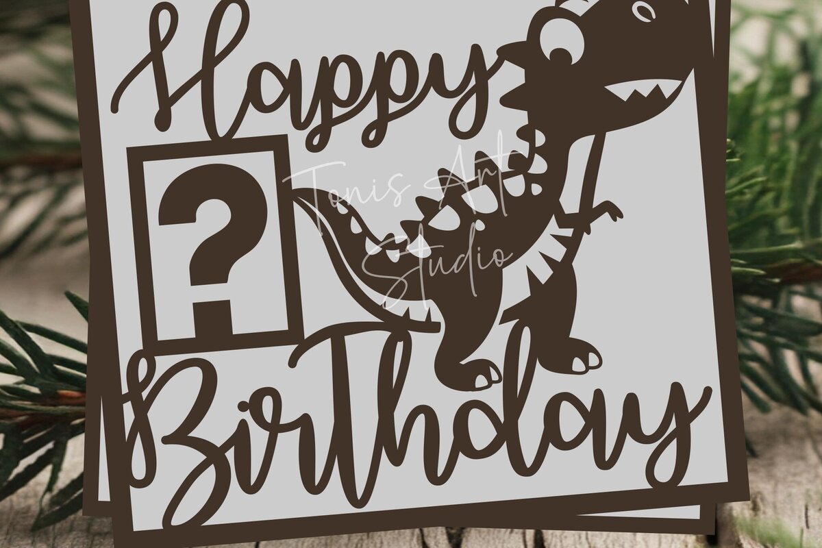 Intra απο ξύλο plywood 3mm-4mm πάχος - Dinosaur Birthday  for Kids Party Δίασταση 40x50 cm INTRAFABR-117408840