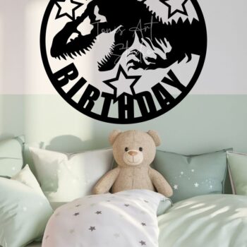 Intra απο ξύλο plywood 3mm-4mm πάχος - Dinosaur Cake Topper , Γενέθλια T-Rex Δίασταση 40x50 cm INTRAFABR-117255730 - Image 5