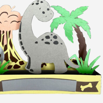 Intra απο ξύλο plywood 3mm-4mm πάχος - Dinosaur Card Cut File Paper Cut Dino Δίασταση 20x20 cm INTRAFABR-102147713 - Image 1