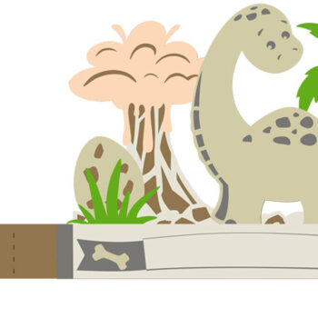 Intra απο ξύλο plywood 3mm-4mm πάχος - Dinosaur Card Cut File Paper Cut Dino Δίασταση 20x20 cm INTRAFABR-102147713 - Image 2