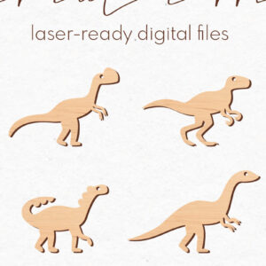 Intra απο ξύλο plywood 3mm-4mm πάχος - Πακέτο με σκουλαρίκια δεινοσαύρων |  Δίασταση 3x3 cm INTRAFABR-70768621