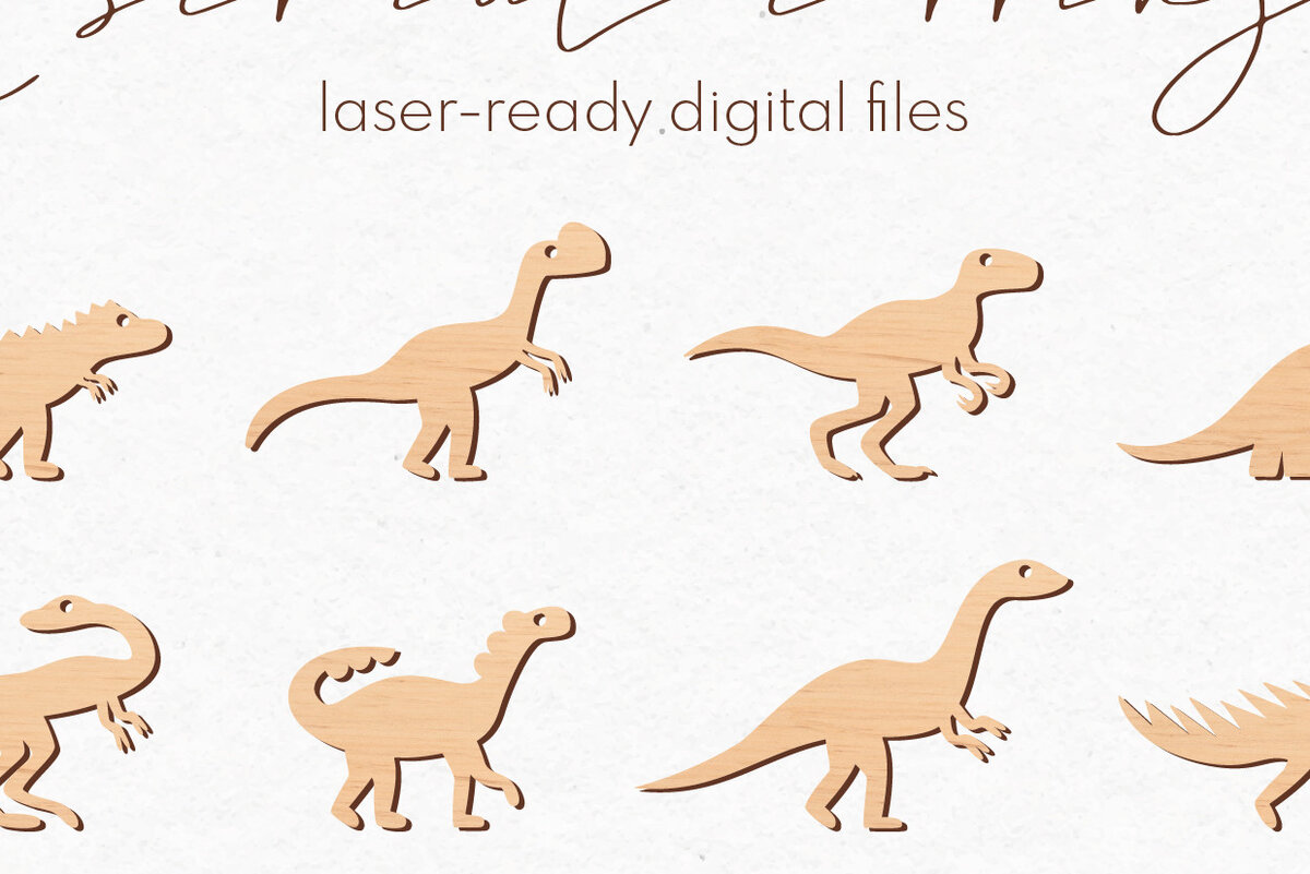 Intra απο ξύλο plywood 3mm-4mm πάχος - Πακέτο με σκουλαρίκια δεινοσαύρων |  Δίασταση 3x3 cm INTRAFABR-70768621