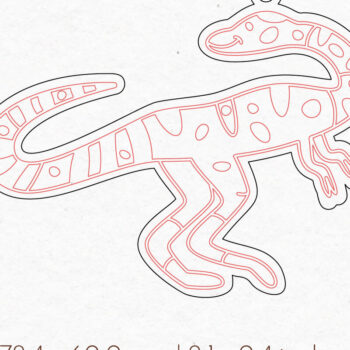 Intra απο ξύλο plywood 3mm-4mm πάχος -  κοπής με λέιζερ σκουλαρίκια Dinosaur Δίασταση 3x3 cm INTRAFABR-75540355 - Image 2