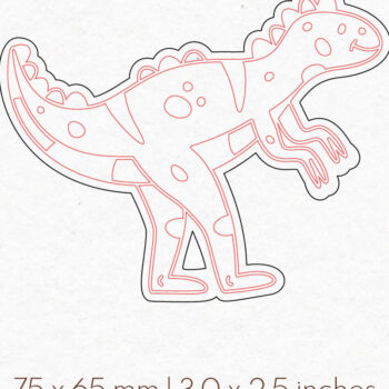 Intra απο ξύλο plywood 3mm-4mm πάχος -  κοπής με λέιζερ σκουλαρίκια Dinosaur Δίασταση 3x3 cm INTRAFABR-69687113 - Image 2