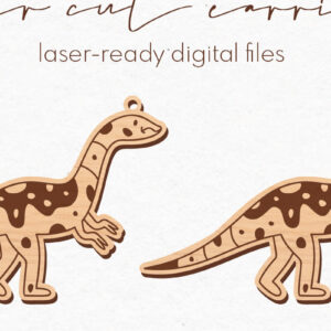 Intra απο ξύλο plywood 3mm-4mm πάχος -  κοπής με λέιζερ σκουλαρίκια Dinosaur Δίασταση 3x3 cm INTRAFABR-69933231